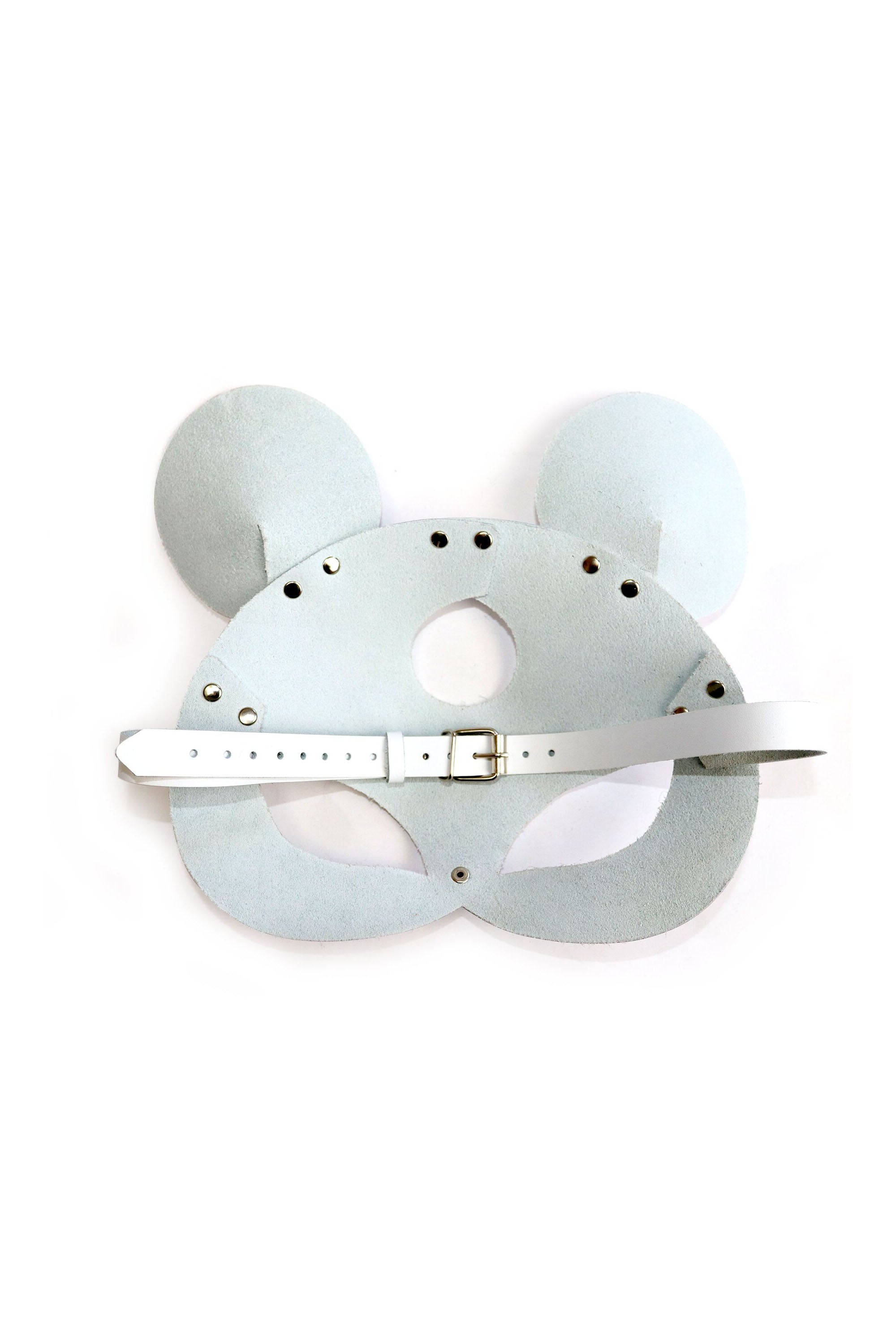 Кожаная маска Mouse white SO9651