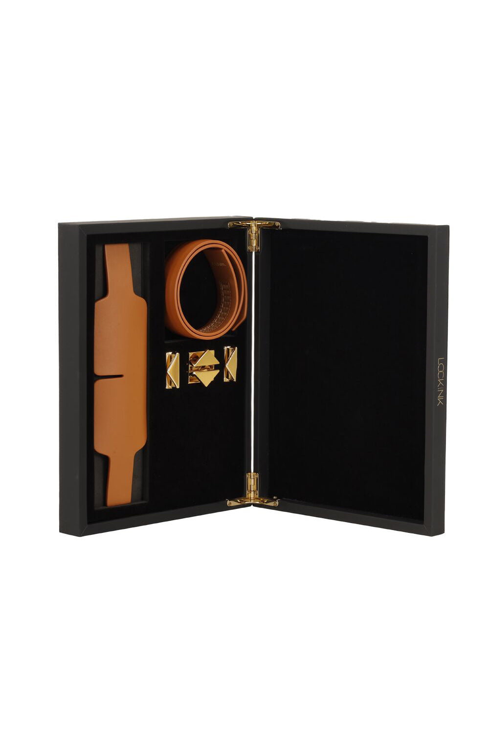 Шкіряна маска на очі Blindfold Kit brown LOCKINK