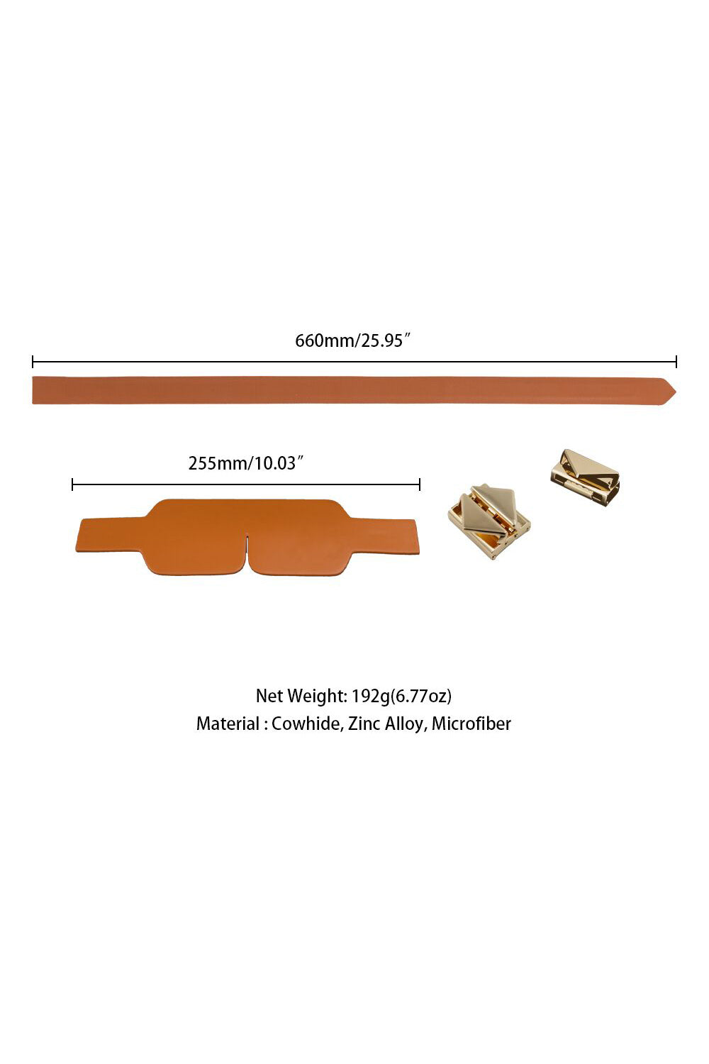 Шкіряна маска на очі Blindfold Kit brown LOCKINK
