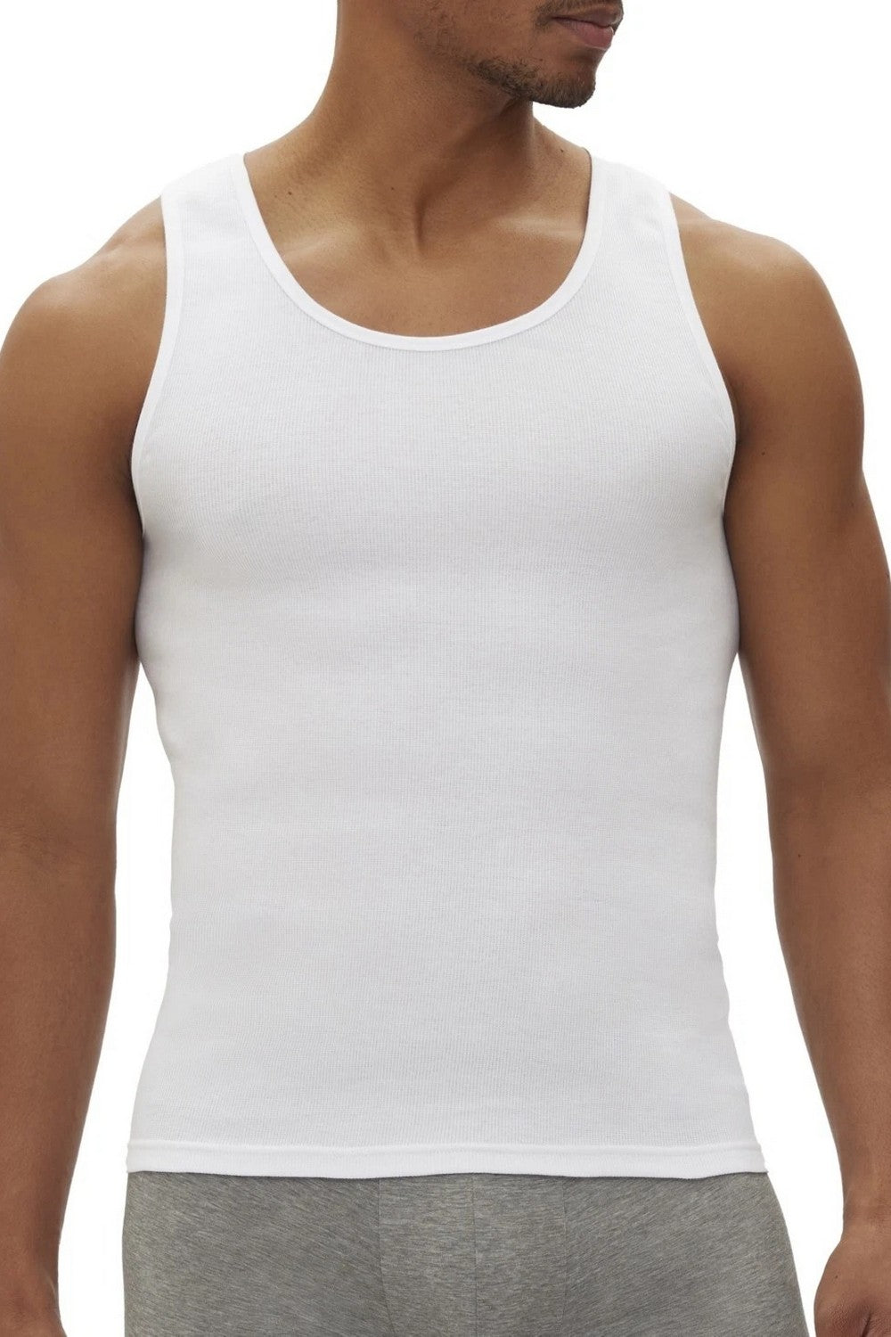 Майка чоловіча в рубчик 67770136 (3 шт.) white