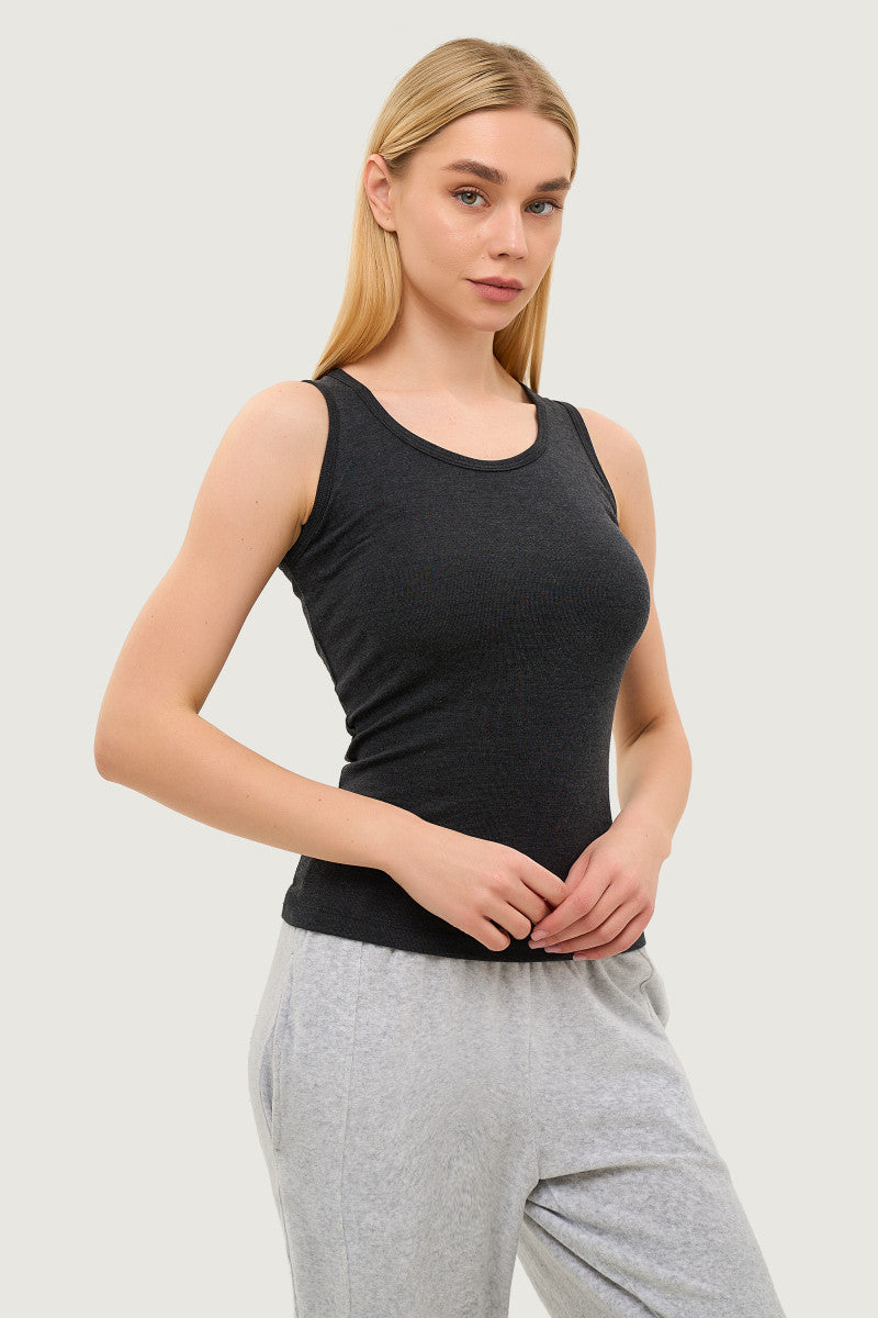 Шерстяная майка 23178 dark gray