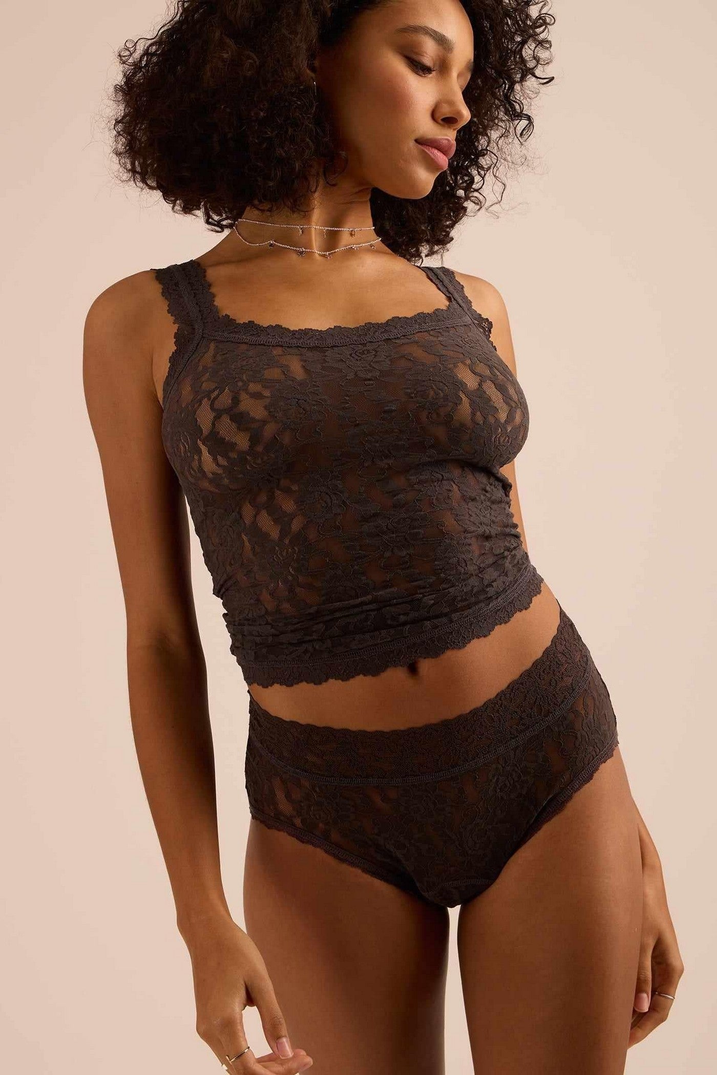 Кружевная майка 1390LP Signature Lace granite