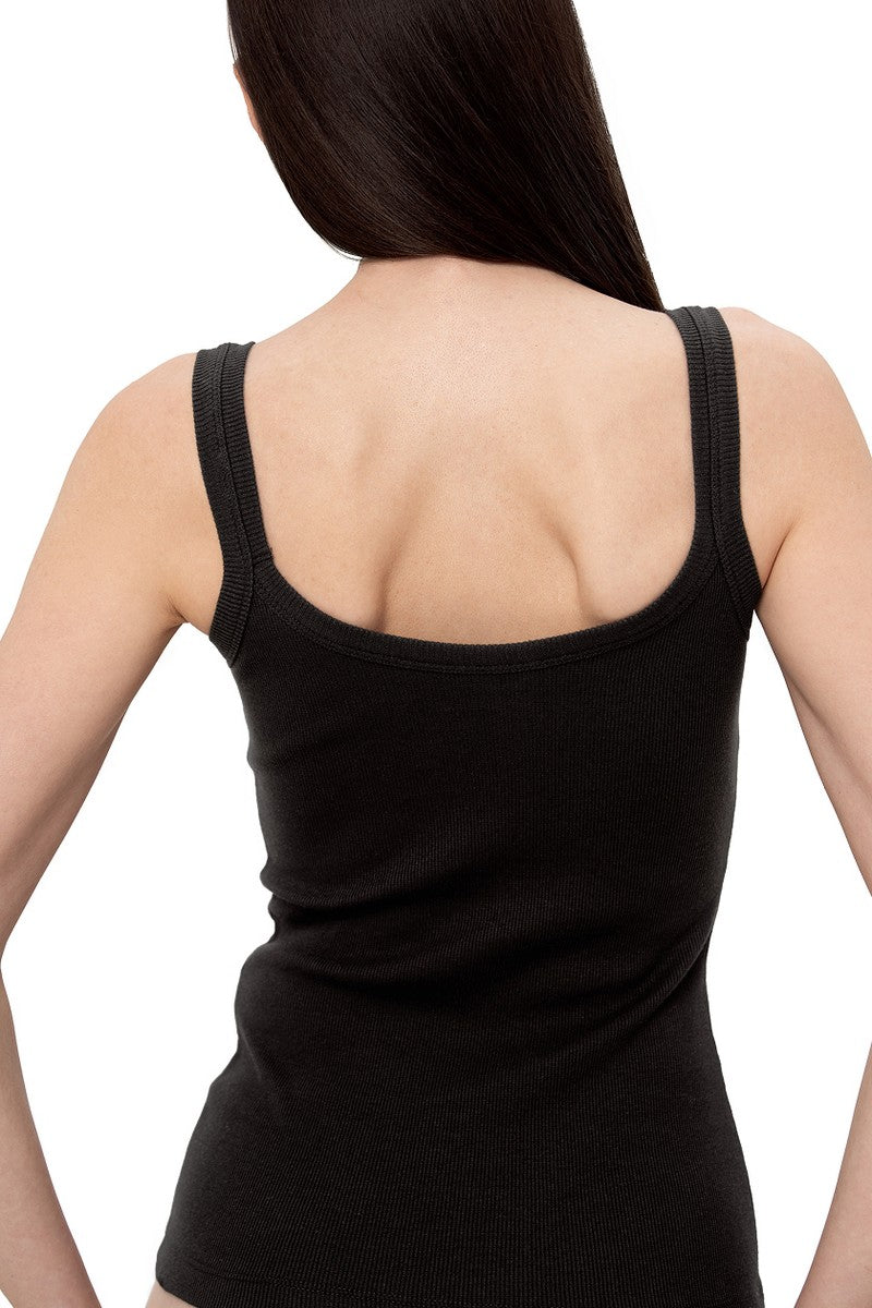 Майка в рубчик L044r black