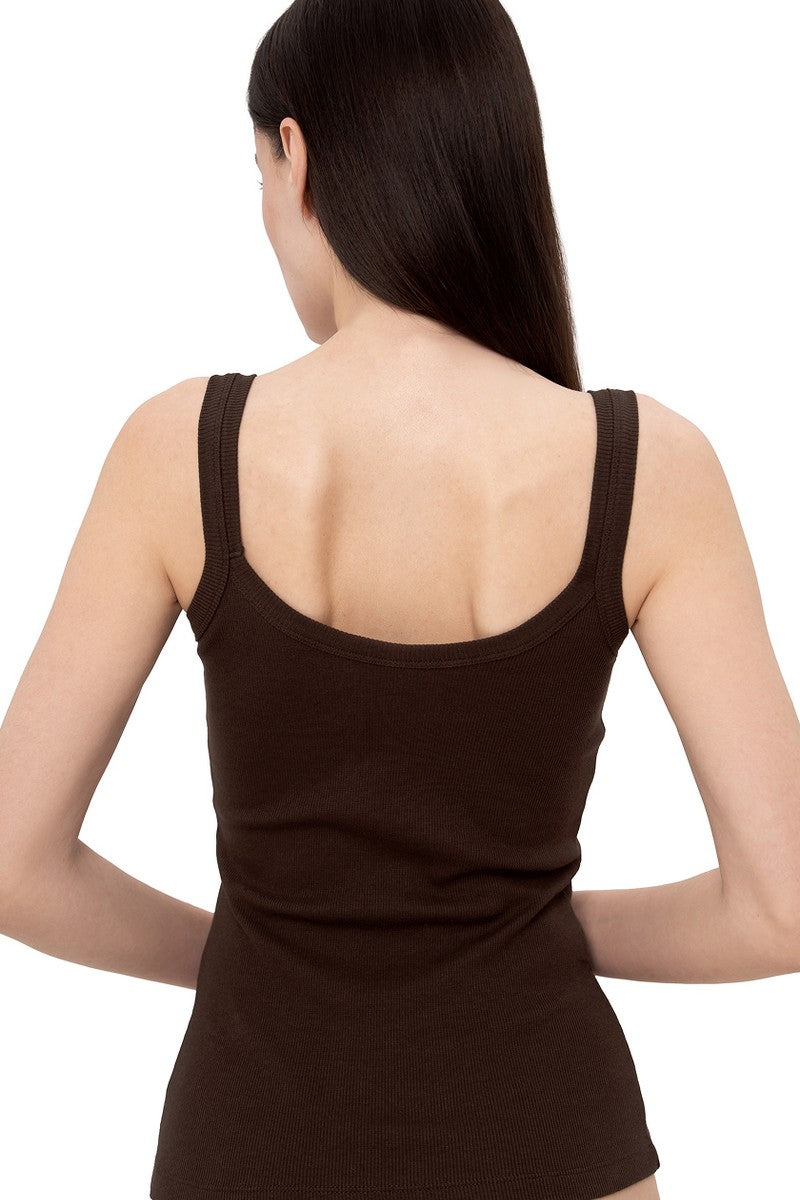 Майка в рубчик L044r chocolate