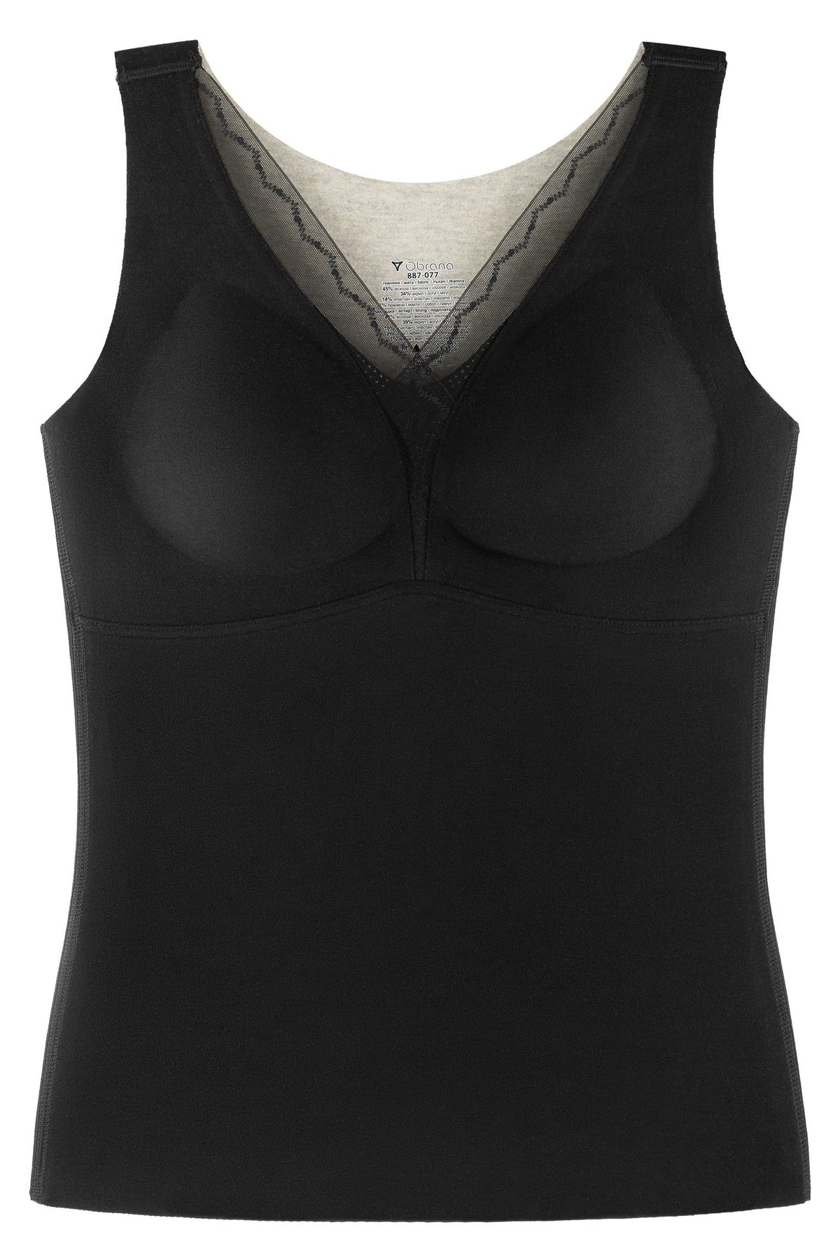 Майка з чашками 887-077/01 black Obrana