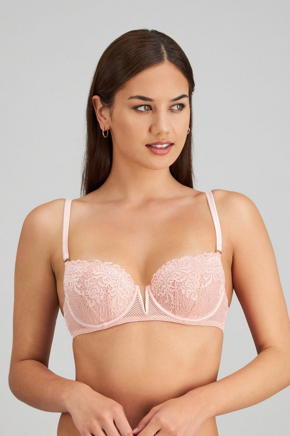 Бюстгальтер балконет на косточках 232066 Adoration rose silver