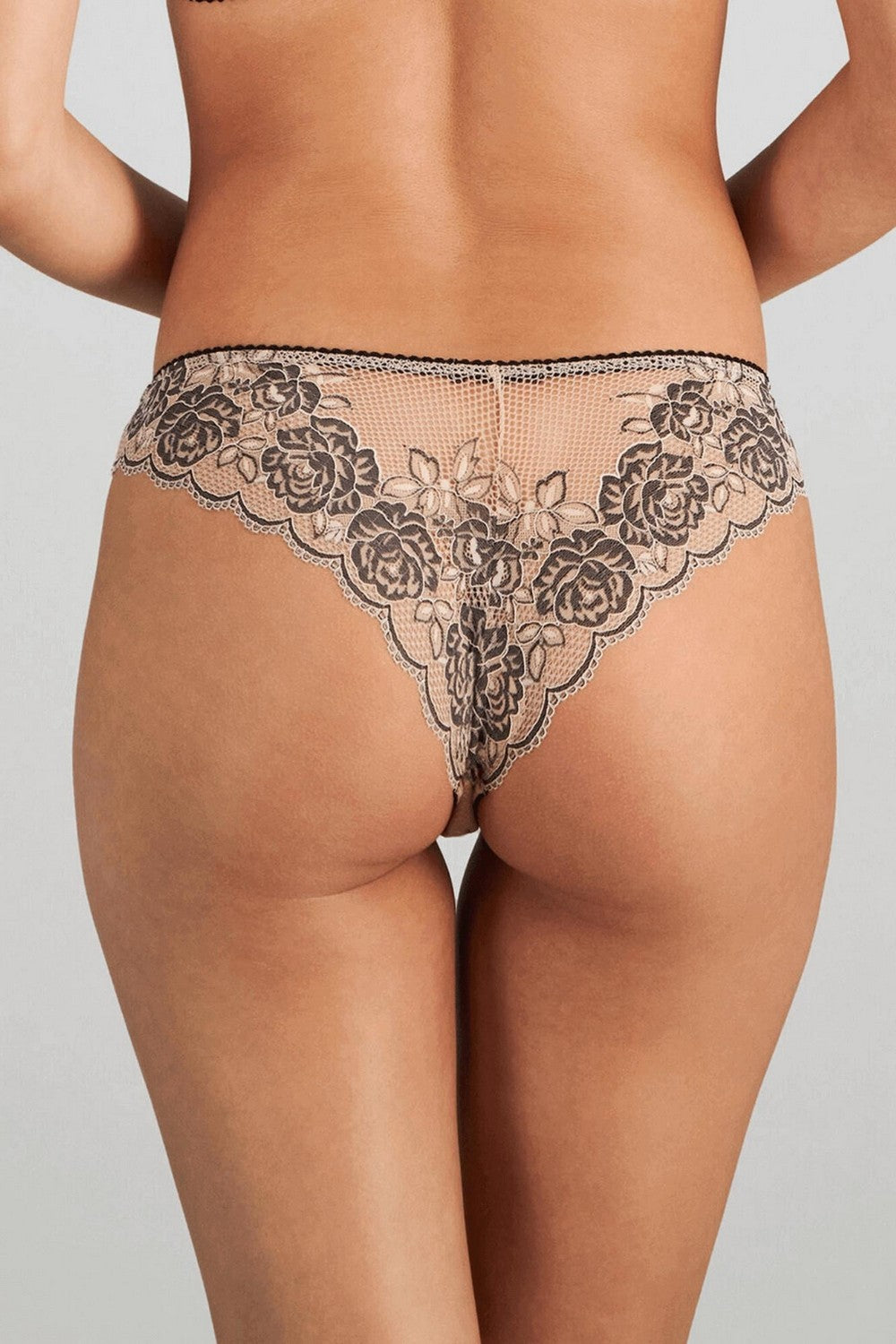 Трусики бразилиана из кружева 382064 Everlasting Love cameo/black