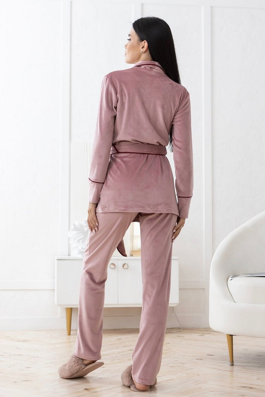 Велюровый домашний комплект Кп1424 rose purple