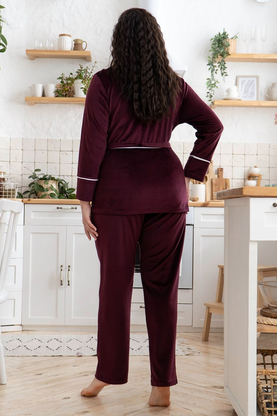 Велюровый домашний комплект Ксл1424 plum