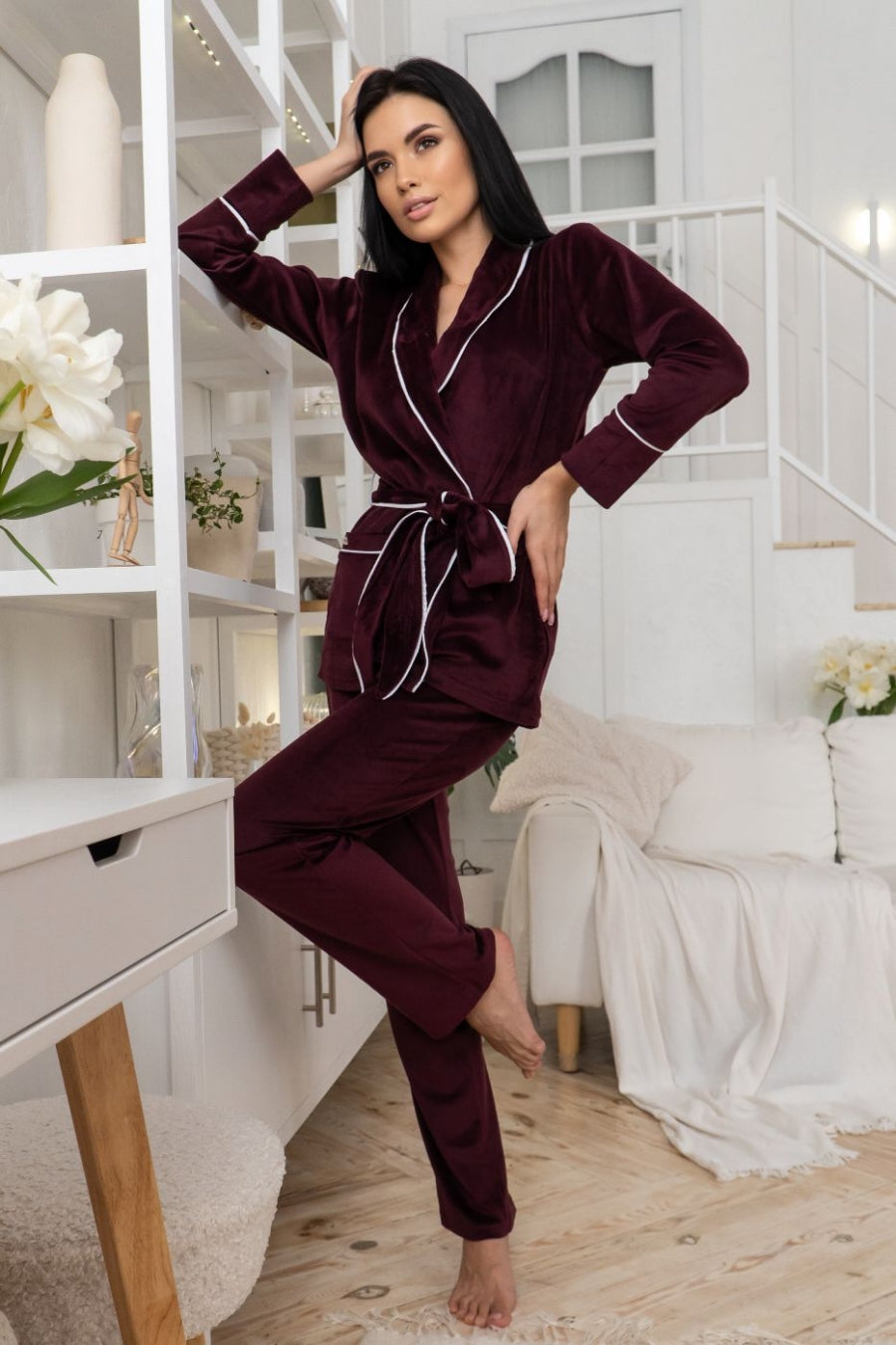 Велюровый домашний комплект Ксл1424 plum