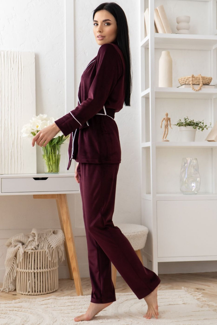 Велюровый домашний комплект Ксл1424 plum