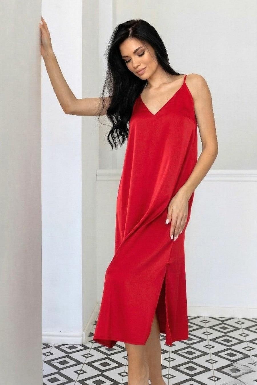 Нічна сорочка з розрізом Нк190