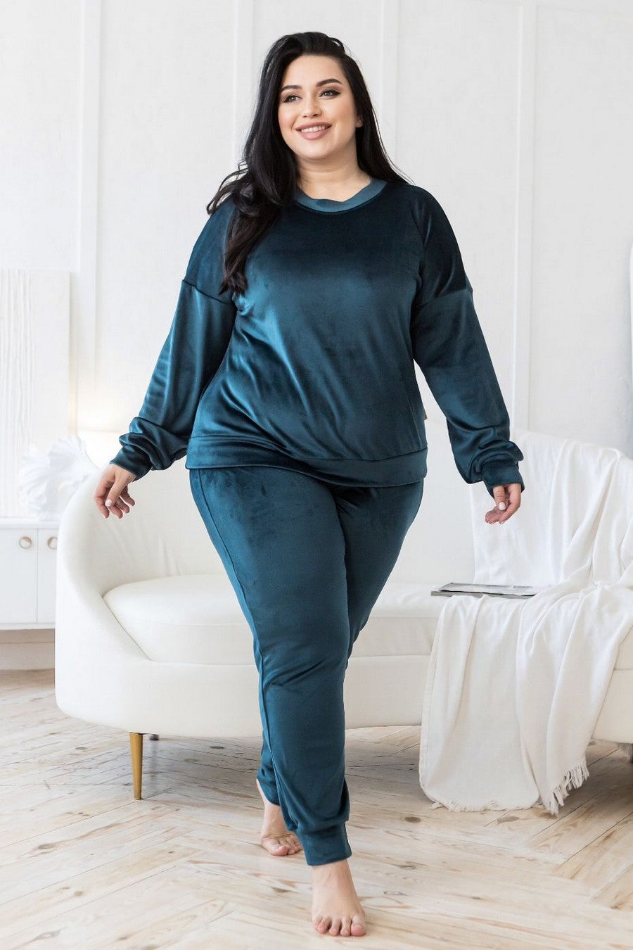 Пижама из велюра Пб1500 dark green