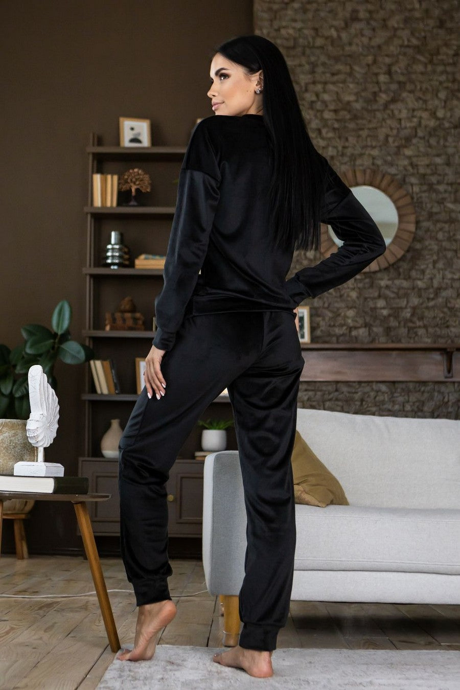 Пижама из велюра Пч1500 black