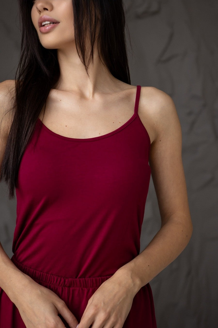 Піжама з віскози Пм0330 dark red