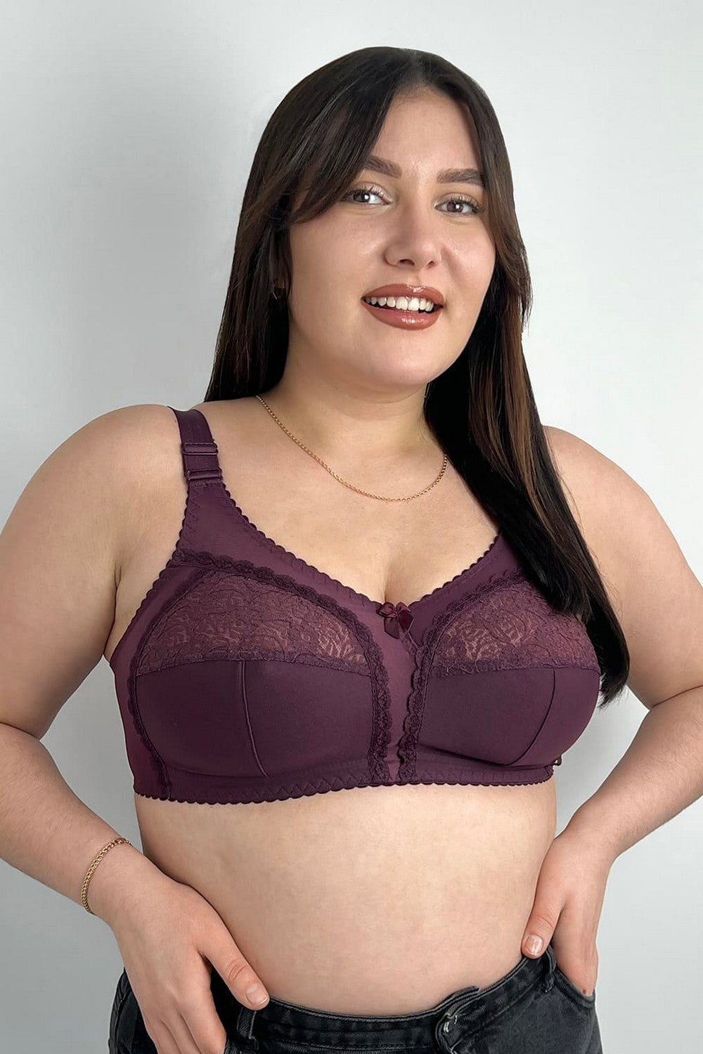 Мягкий бюстгальтер без косточек 111577 Classic plum