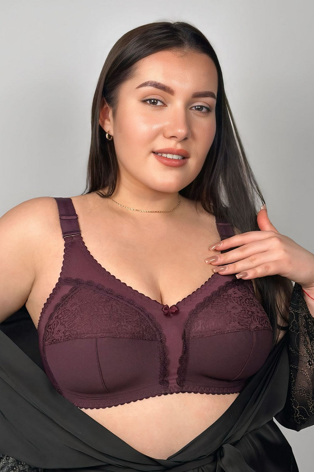 Мягкий бюстгальтер без косточек 111577 Classic plum