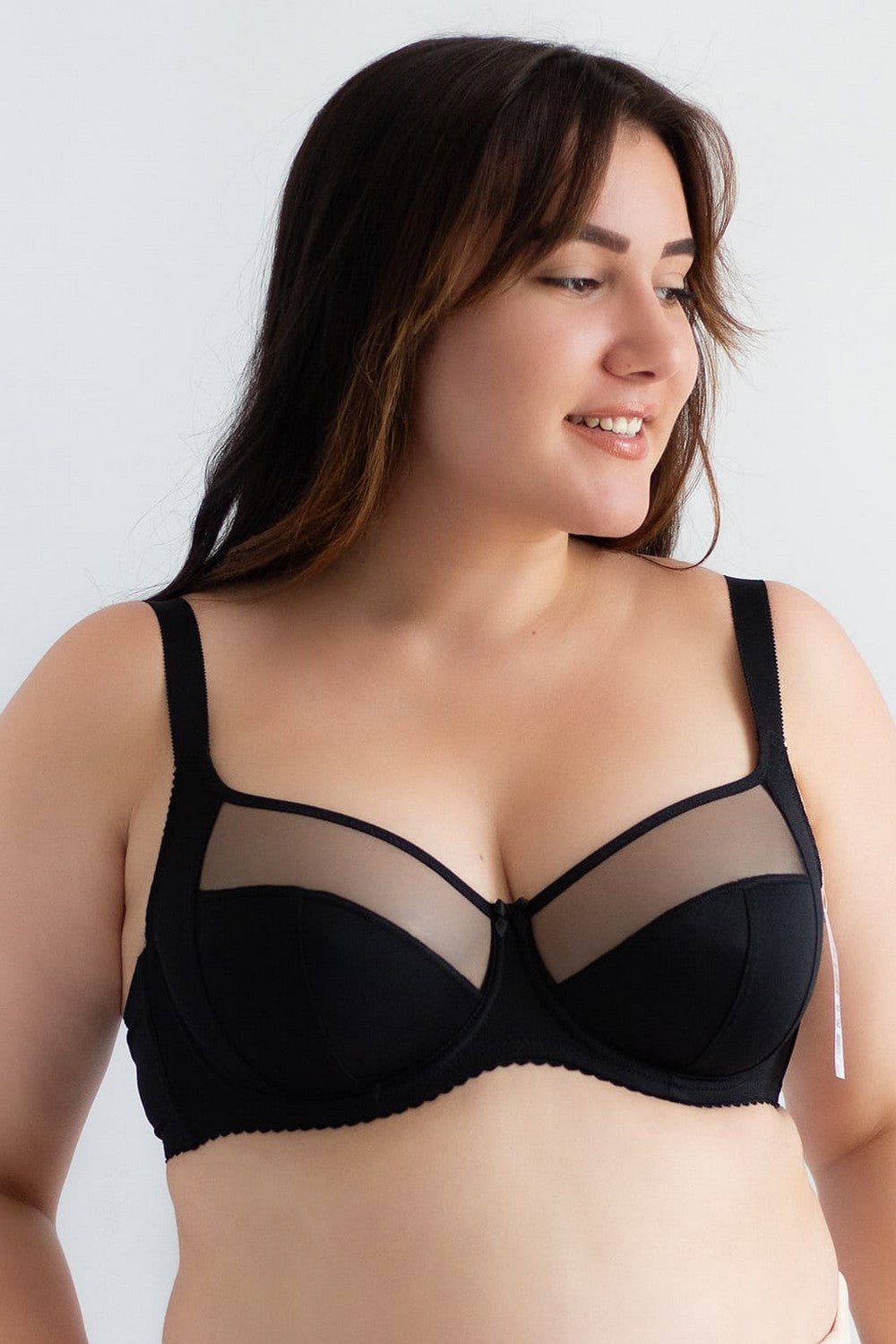 Мягкий бюстгальтер с микросеткой 115500 Classic black