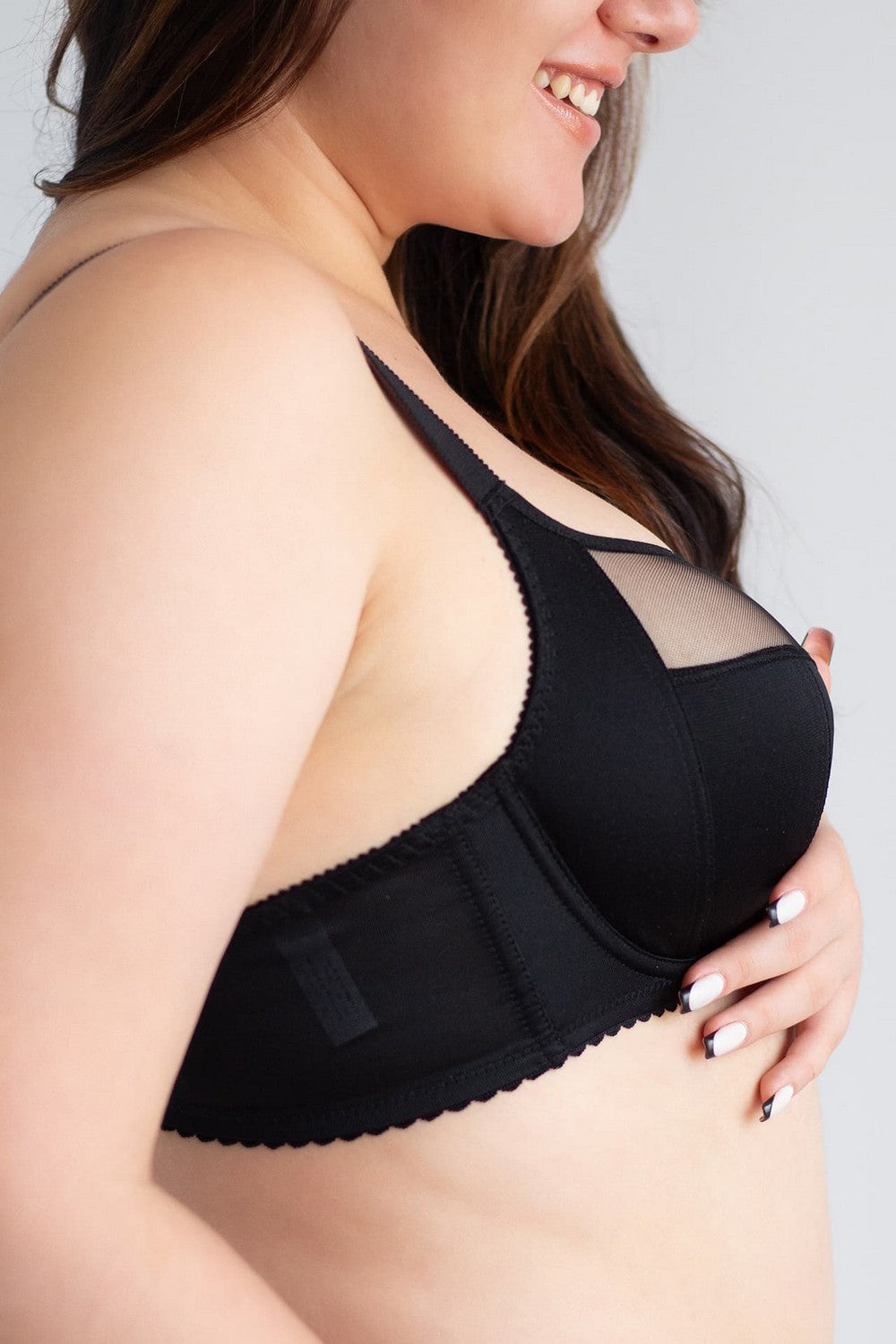 Мягкий бюстгальтер с микросеткой 115500 Classic black