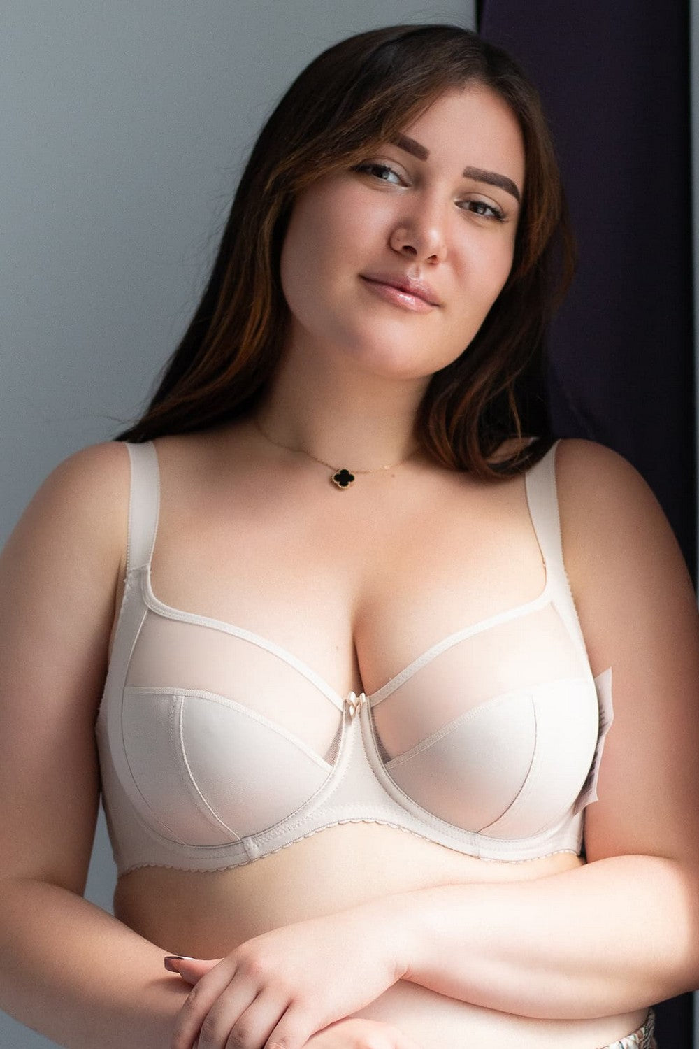 Мягкий бюстгальтер с микросеткой 115500 Classic peony