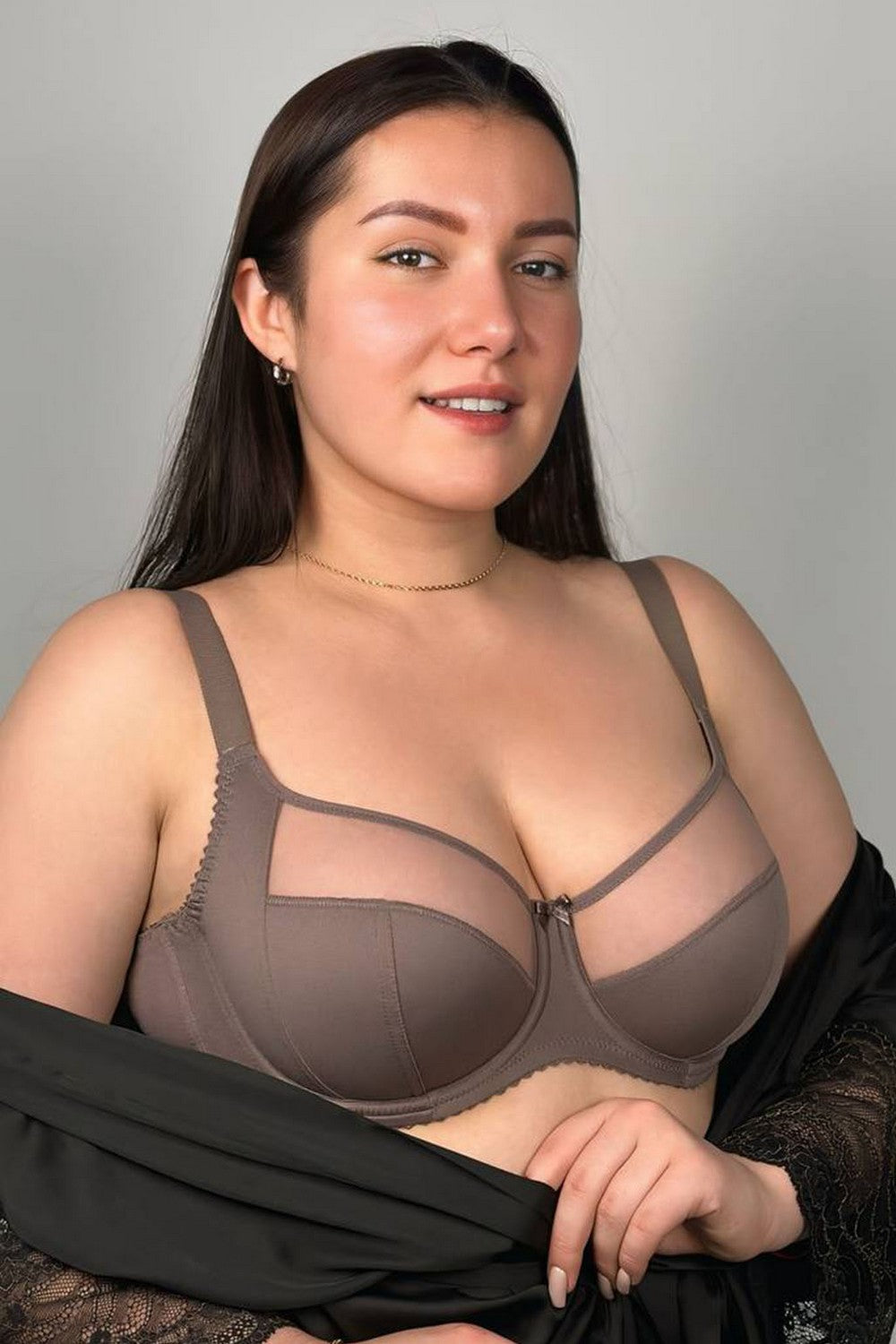 М'який бюстгальтер з мікросіткою 115500 Classic pepper