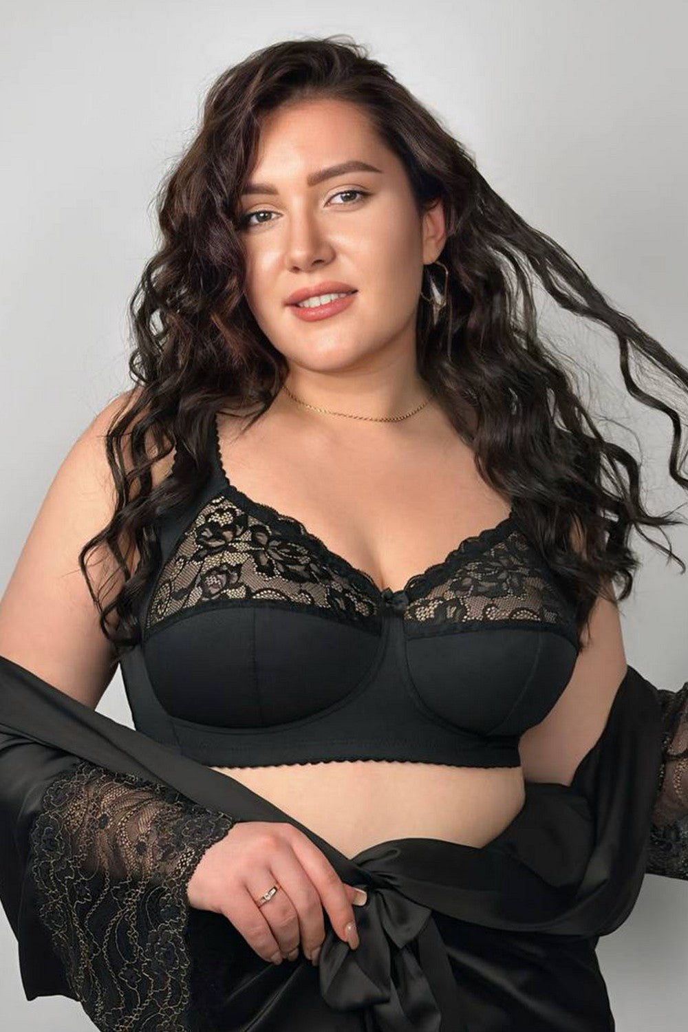 М'який бюстгальтер з мереживом 127400 Classic black