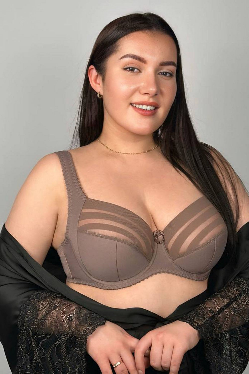 Полудублированный бюстгальтер с косточками 180892 Classic pepper
