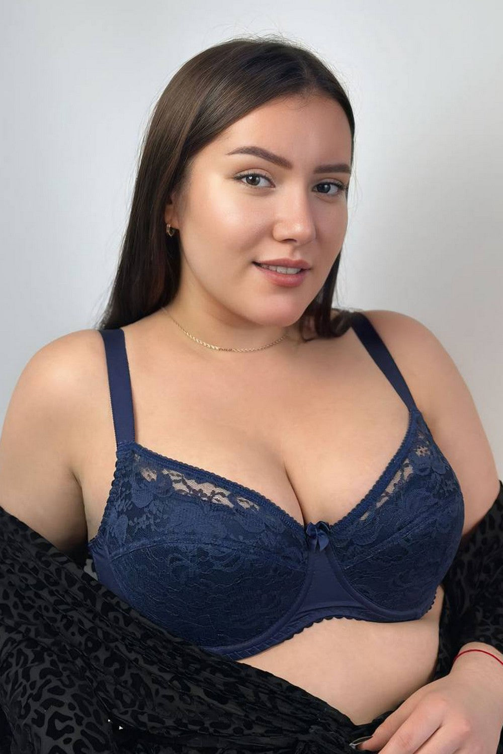 Ущільнений бюстгальтер з мережива 250811 Classic blue