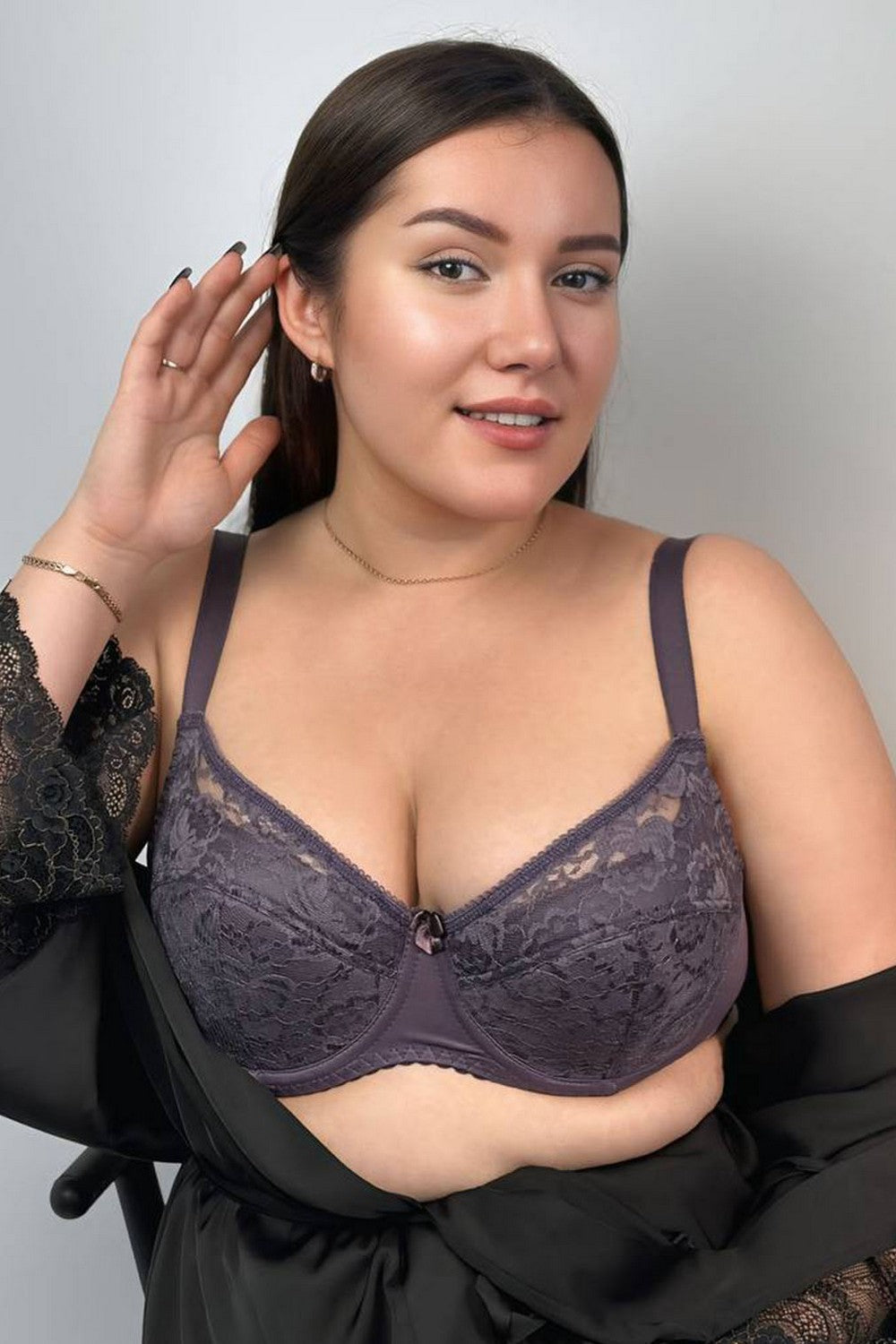 Ущільнений бюстгальтер з мережива 250811 Classic hydrangea