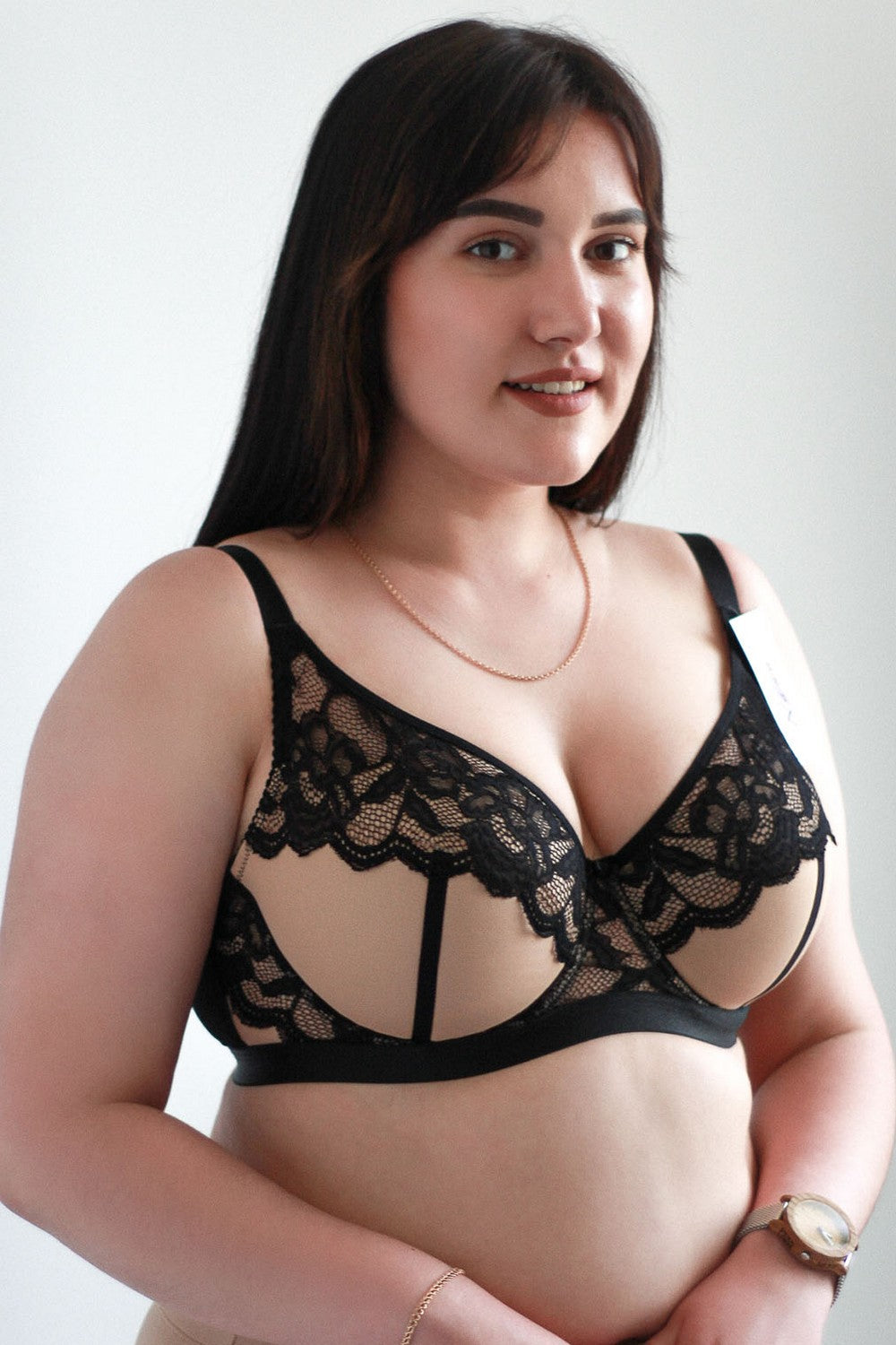 Уплотненный бюстгальтер с кружевом Carmella full cup Fantasy black/beige