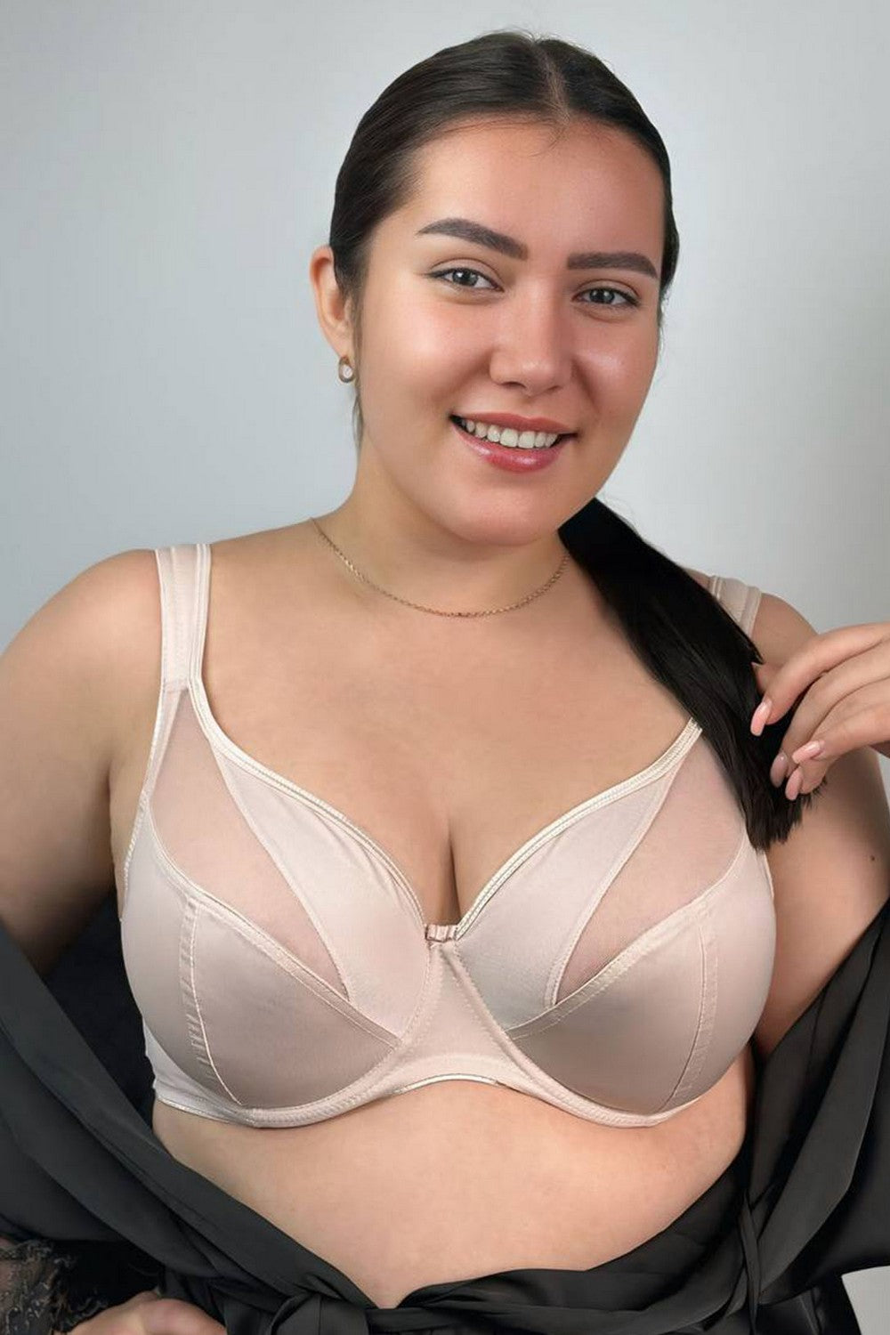 Бюстгальтер с микросеткой Mira soft Fantasy beige