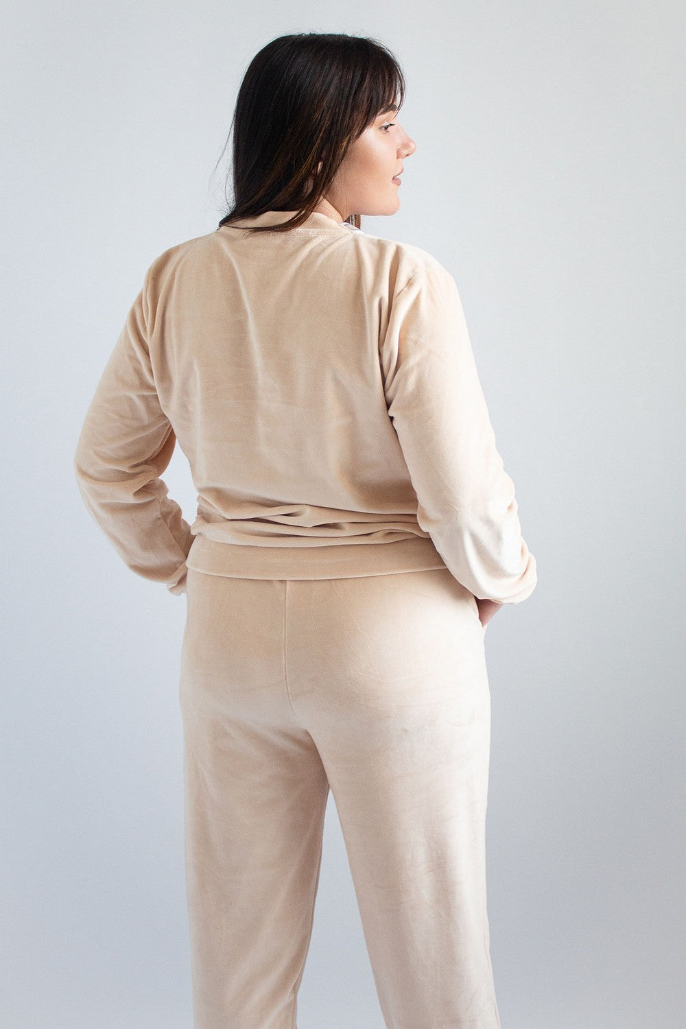 Велюровая пижама с брюками Geri Home beige