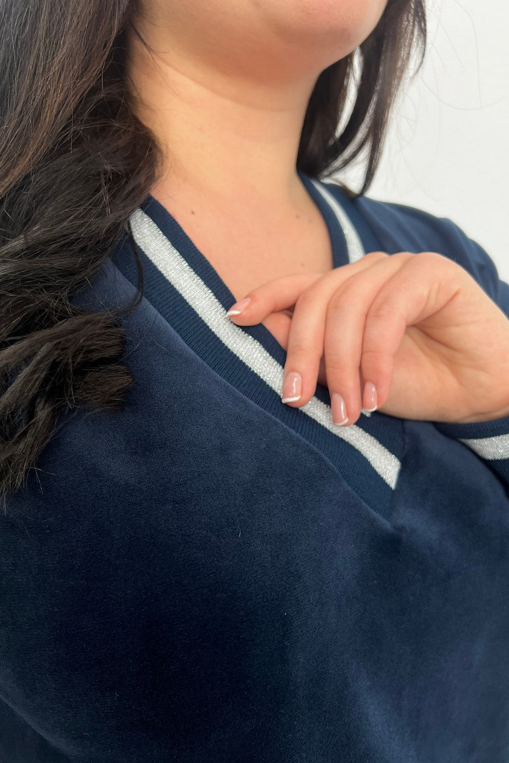 Велюрова піжама зі штанами Geri Home dark blue