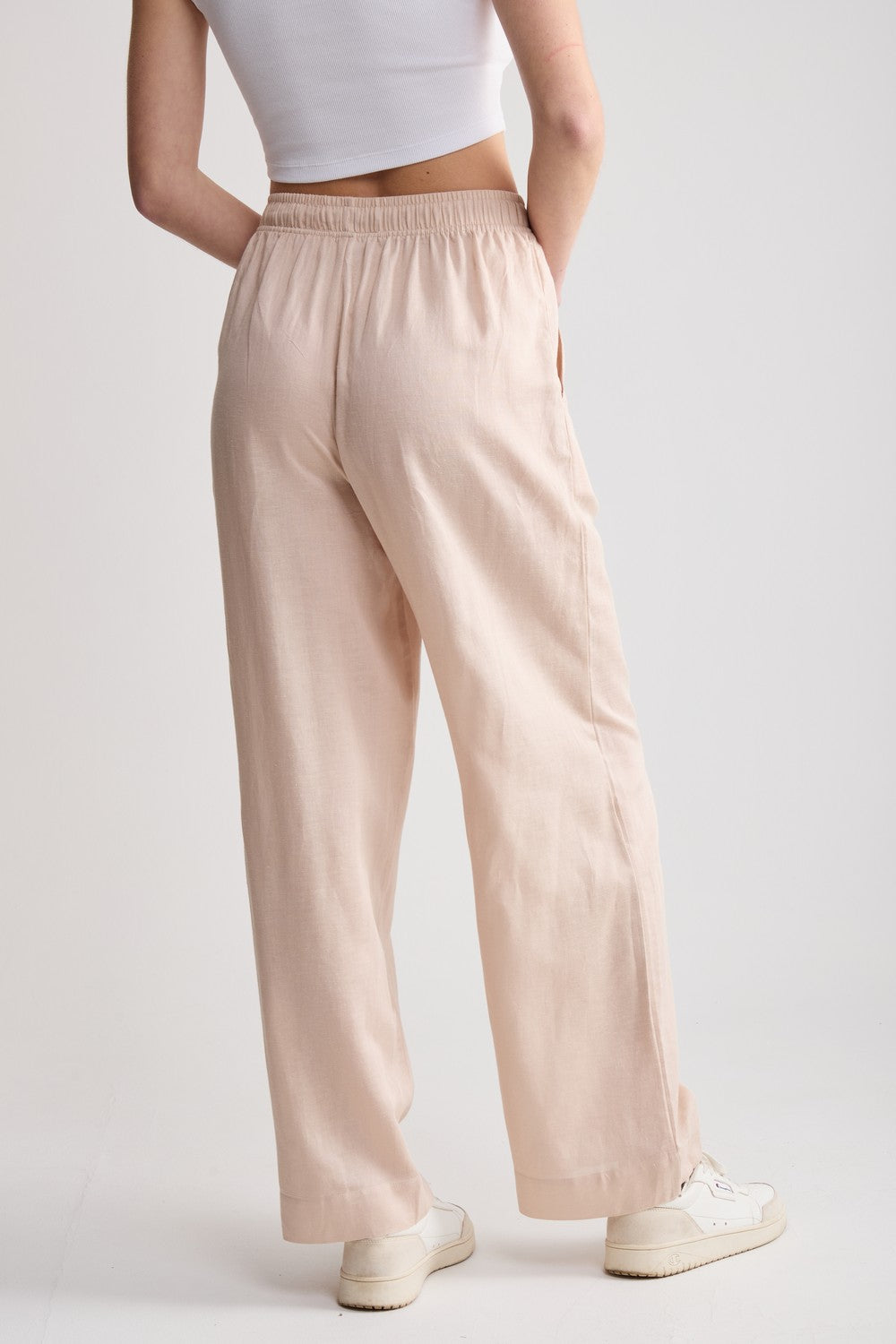 Льняные брюки с карманами LH420-04 Casablanca sandy