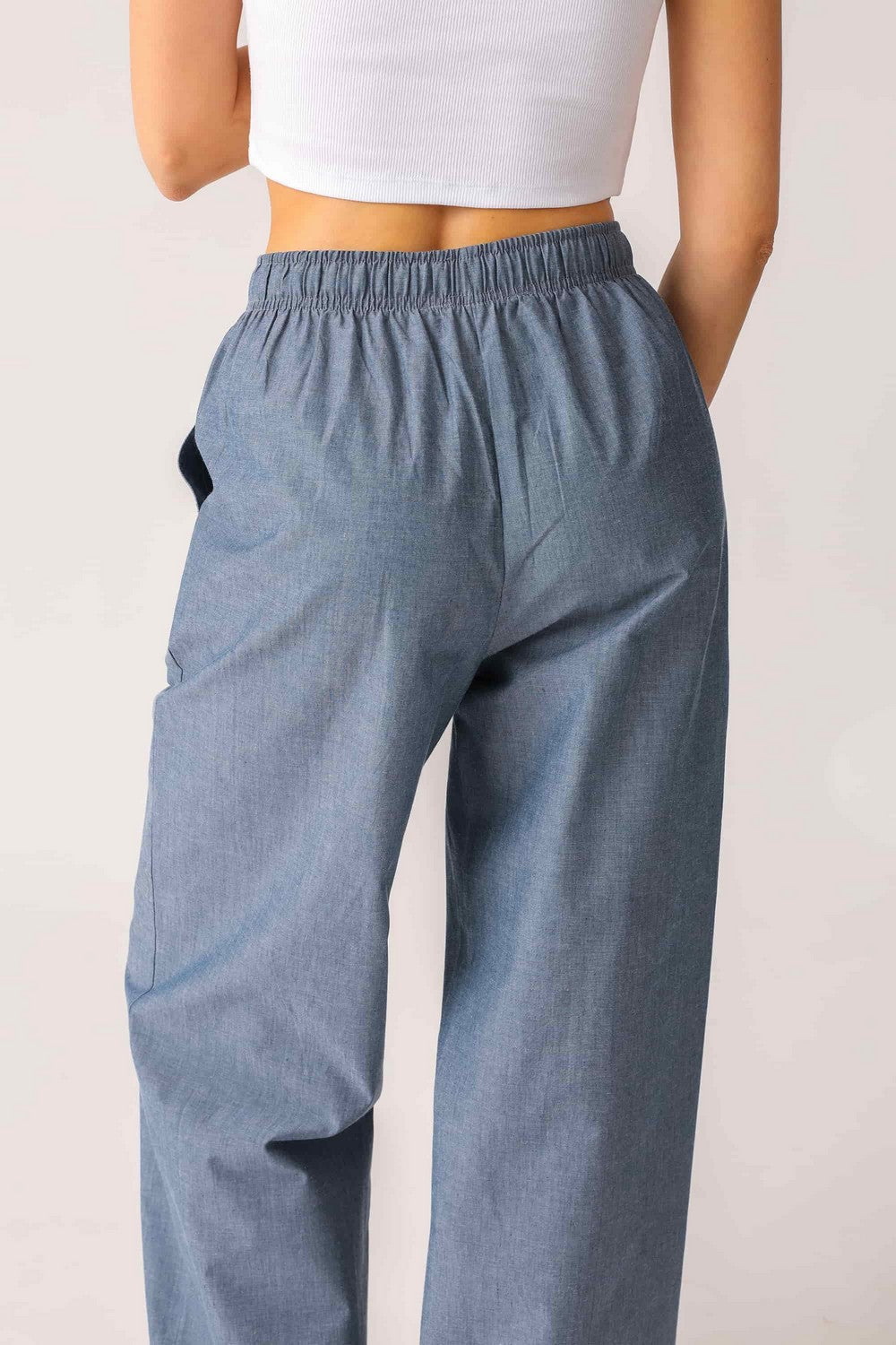 Пижамные брюки с карманами LH420-16 Safari blue