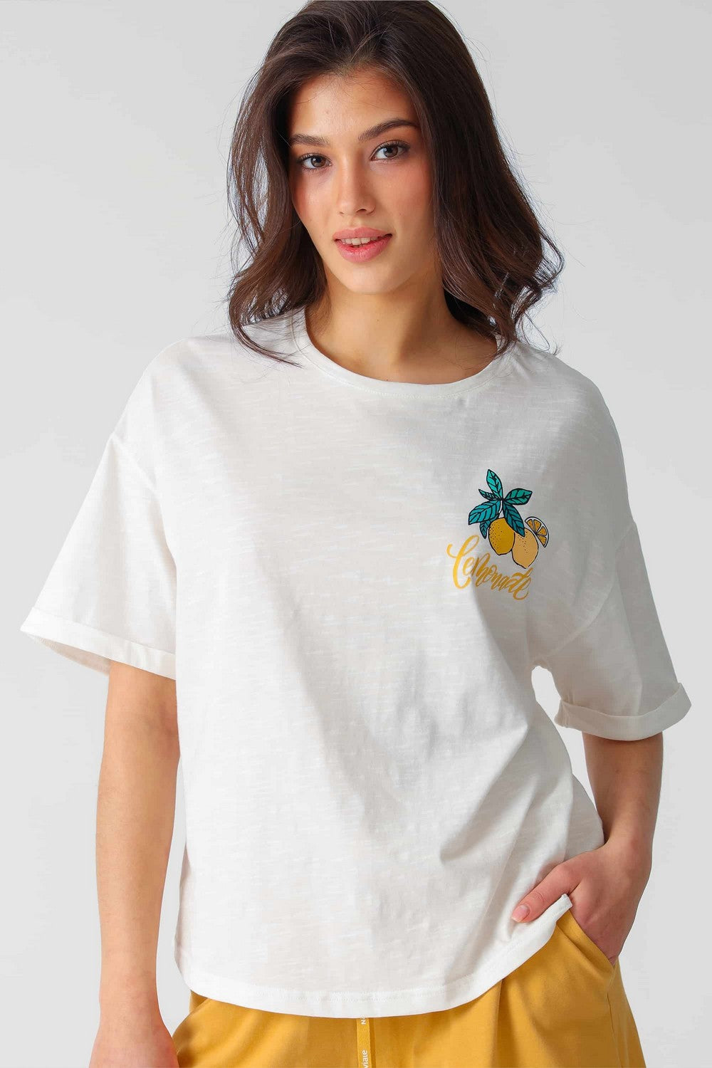 Футболка з принтом LH529-01 Amalfi antique white