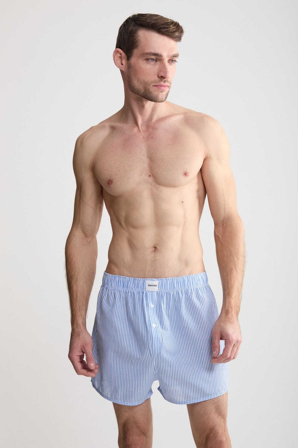 Мужские боксеры в полоску MU242-01 Romeo blue