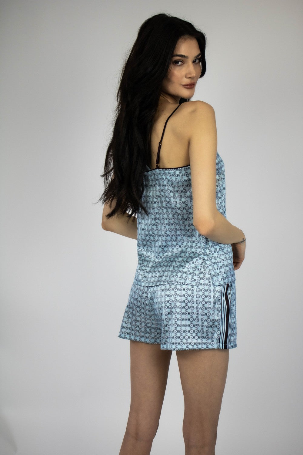 Шелковый пижамный топ 241202-01 The Lady blue