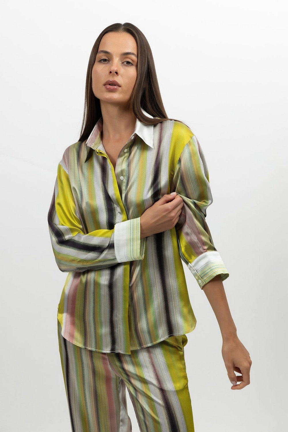 Піжамна блуза в смужку 251202-04 Art Stripes