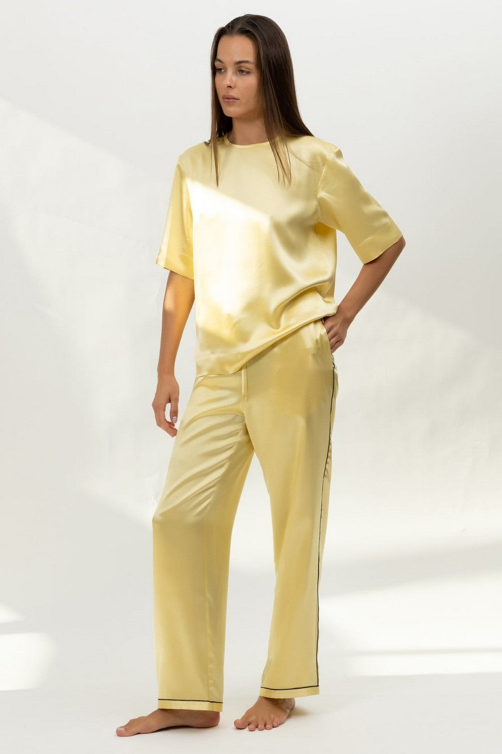 Піжамні штани з кишенями 251203-06 Lady panna cotta