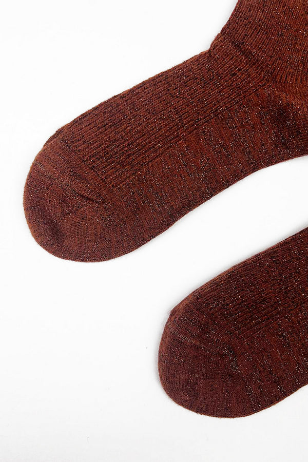 Шерстяные носки с люрексом brown 1043
