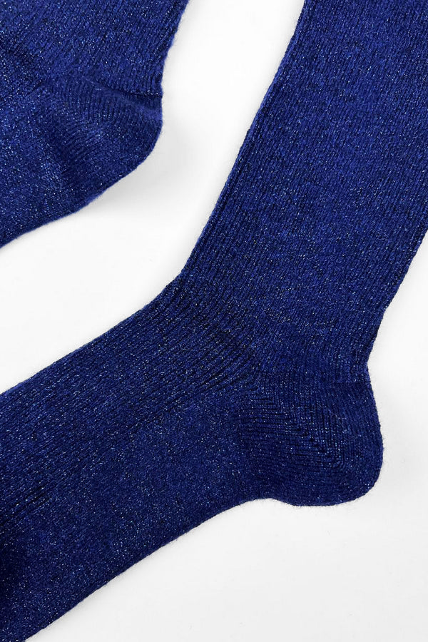 Шерстяные носки с люрексом indigo 1046