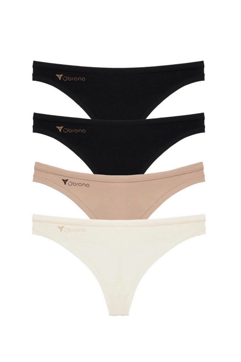 Хлопковые трусики стринг 200-12 (4 шт.) 01/01/03/04