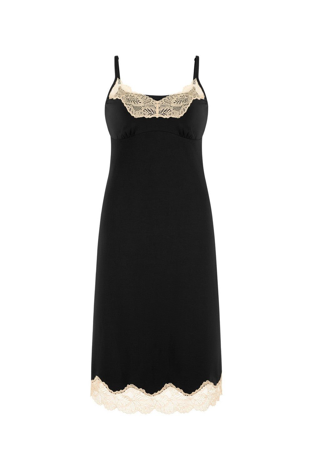 Ночная сорочка с кружевом 806-6050-4 black