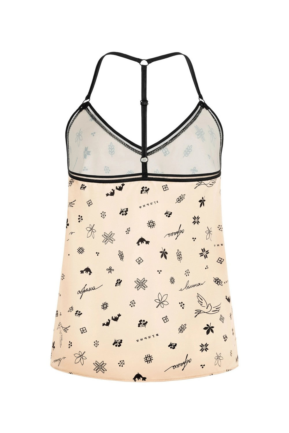 Сатинова піжама з шортами 806-6817 beige