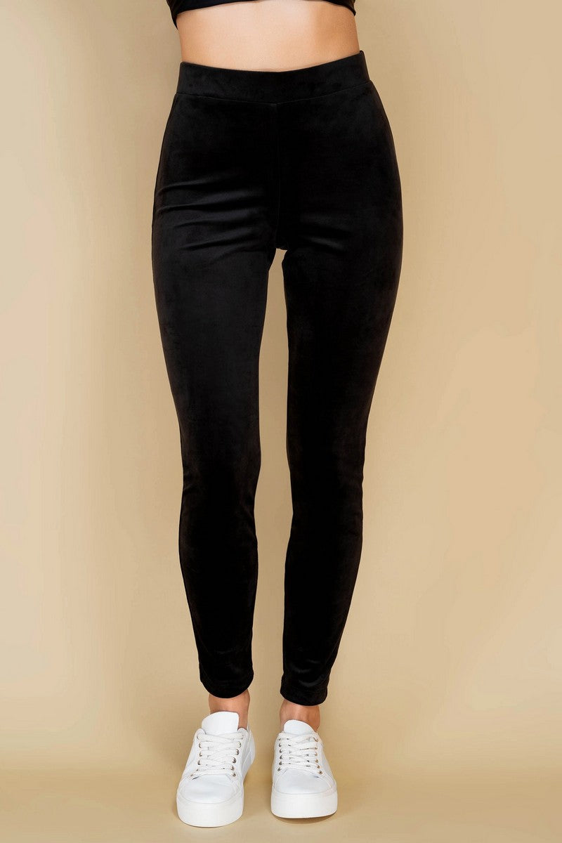 Домашние брюки из велюра 807-6227-1 black