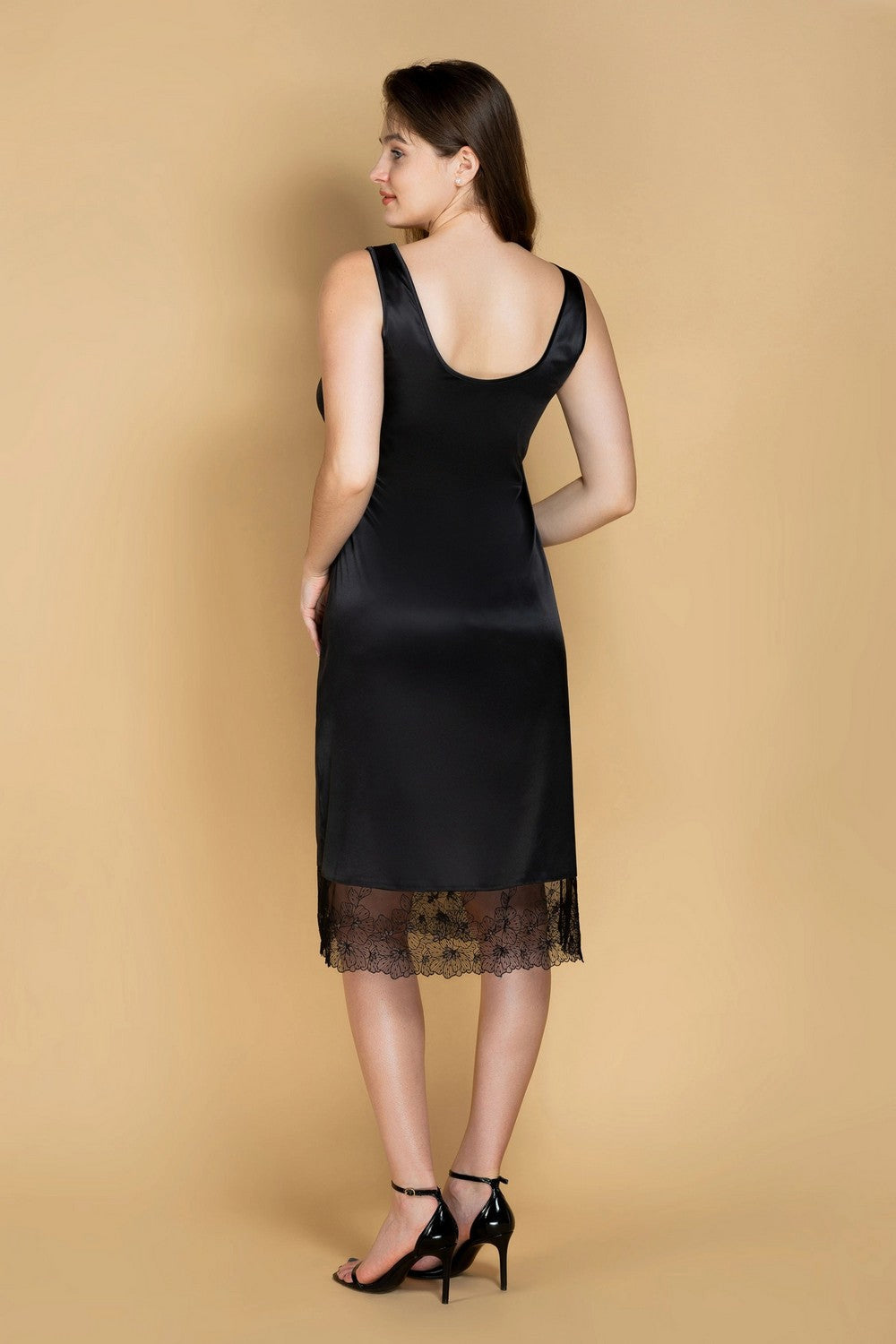 Нічна сорочка із сатину 811-6040 black