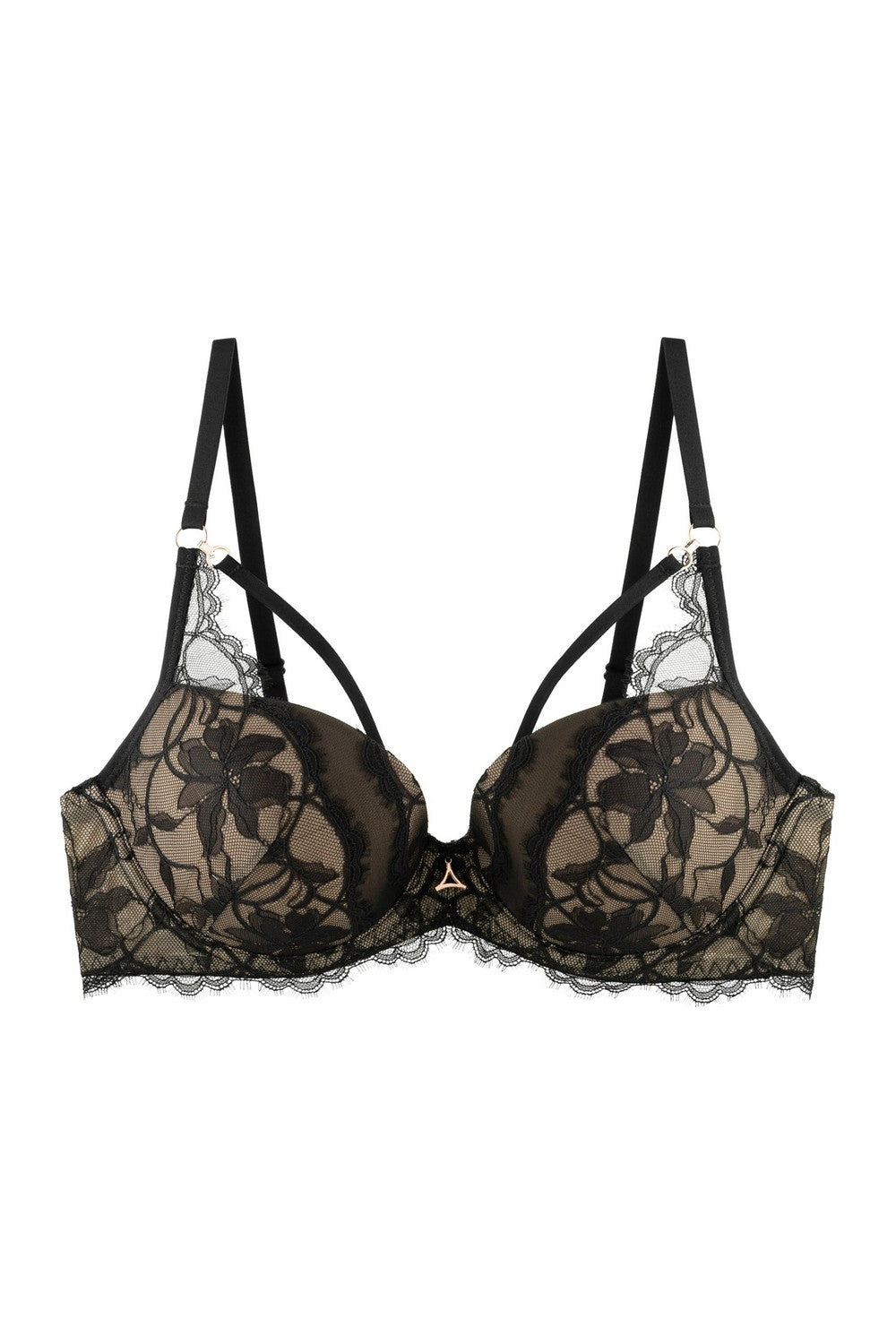 Формований бюстгальтер із мережива 814-008 black