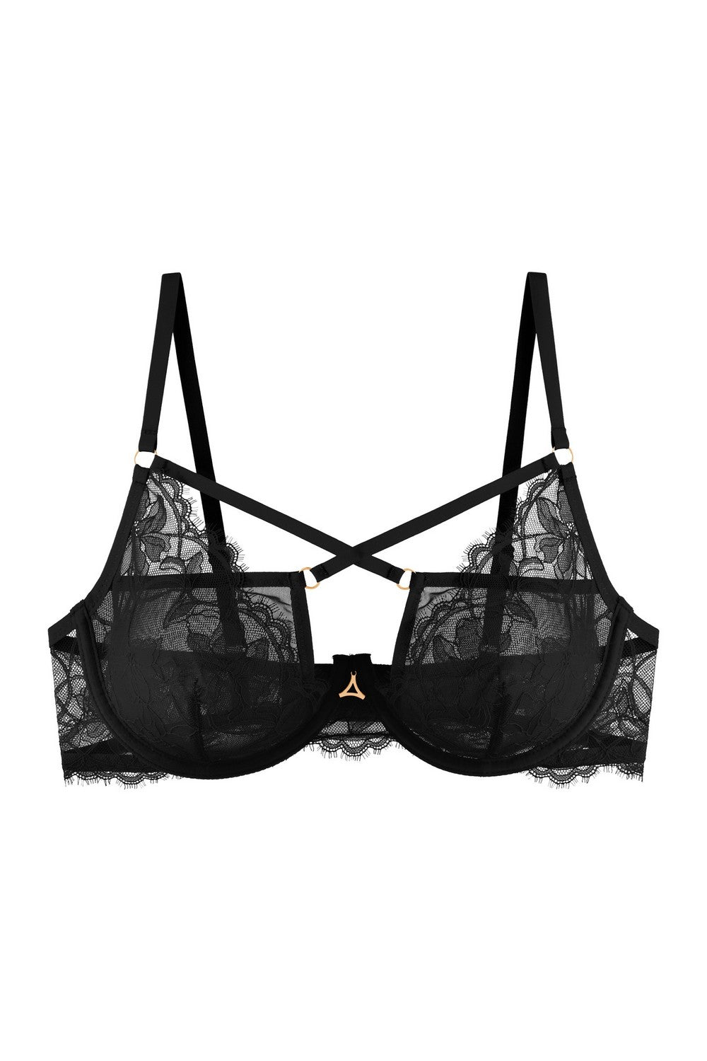 М'який бюстгальтер із мережива 814-057 black