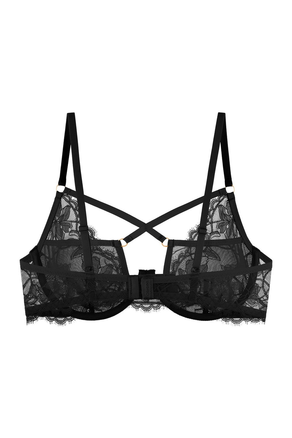 М'який бюстгальтер з мережива 814-057 black